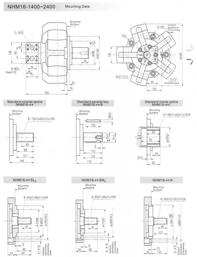 factory directly offered hydraulic motor intermot NHM hydraulic motor